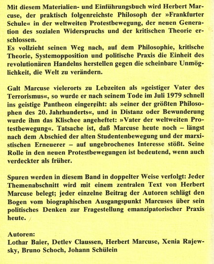 Claussen, Spuren 1981, back