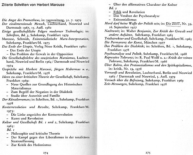 Claussen 1981, table of contents