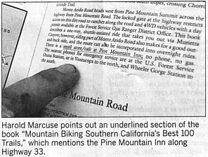 Pine Mountain Inn passage in book