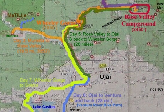 Los Padres Map, days 3-5