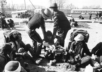 Harold Marcuse being arrested at Seabrook, May 1977