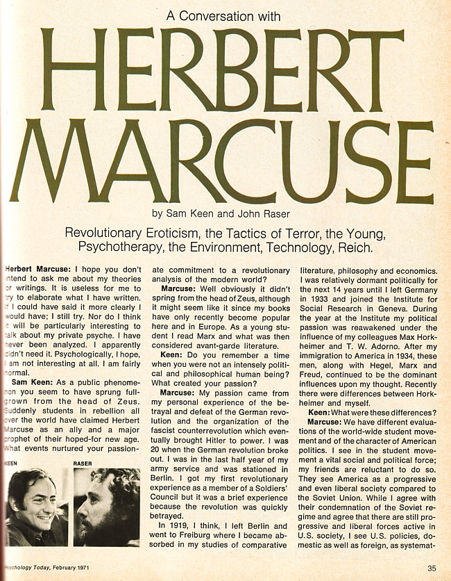 1971 Marcuse interview, p. 35
