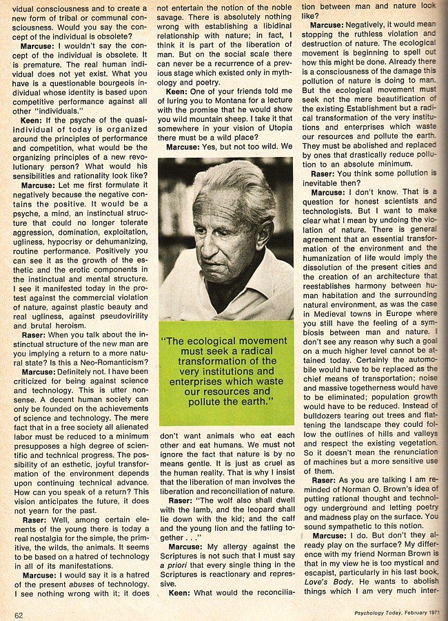 1971 Marcuse interview, p. 62