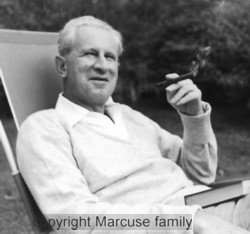 Herbert smoking in a lawn chair 1955
