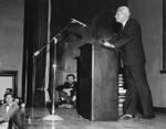 Herbert during a May 1967 lecture at Brandeis