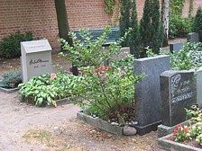 Herbert's gravestone in its setting
