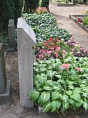 side view of Herbert's gravestone