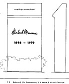 design for Herbert's gravestone with "1" profile