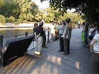 Marcuse family at the Rosa Luxemburg memorial