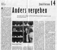 Junge Welt clipping on Herbert's burial, July 21, 2003