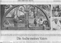 Tagesspiegel article by Kirsten Wenzel about Marcuse family and Herbert's ashes