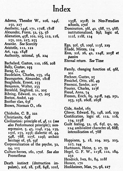 Eros and Civ, index page 1