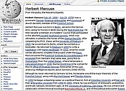 Wikipedia Herbert Marcuse entry, May 2005